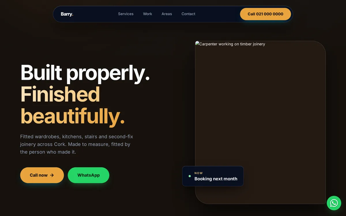 Carpenters & painters website template