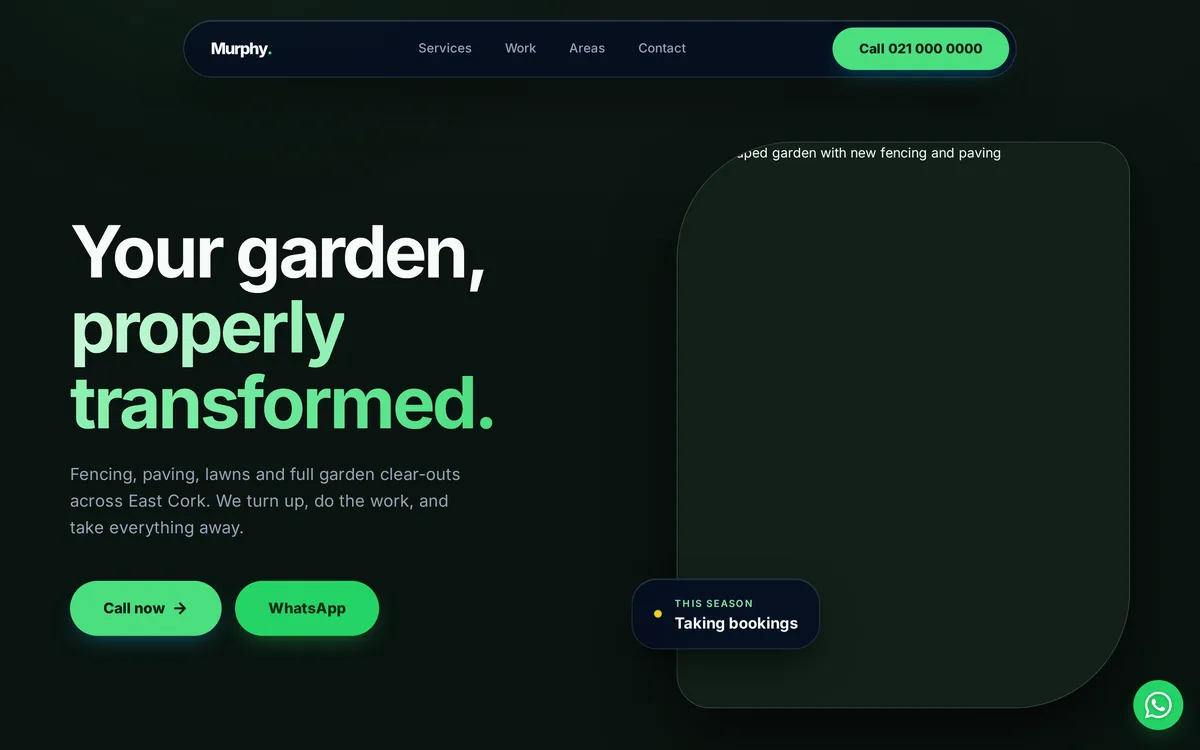 Landscaping & fencing website template