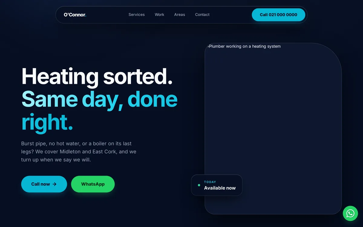 Plumbers & heating website template